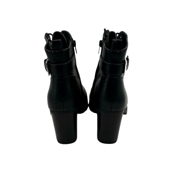 David Aaron Bootie Women's Size 9 Black Lauren 416-0616 Laces Front Side Zipper - Picture 4 of 12